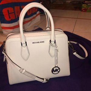 NWT MICHAEL Michael Kors white satchel purse
